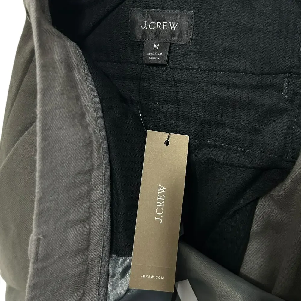 J. Crew Classic-Fit Hemp-Organic Cotton Blend Suit Pant NWT Men's Sz M Gray